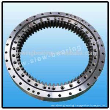 Internal gear single-row four point contact ball slewing bearing